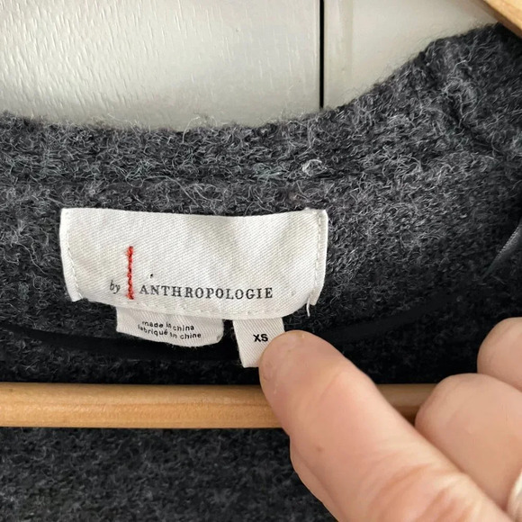 ANTHROPOLOGIE ~ Grey Oversized Cardigan with pockets - Picture 5 of 7